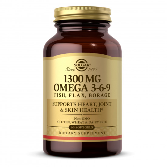 Solgar Omega 3-6-9 1300mg - 60 softgels 2022-10-1537