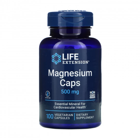Life Extension Magnesium Caps 500 mg - 100 vcaps 2022-10-1887 Life Extension Magnesium Caps 500 mg - 100 vcaps 2022-10-1887