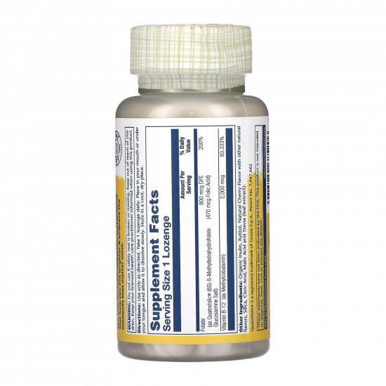 Solaray Methyl B-12 & Methyl Folate - 60 caps 2023-10-3438