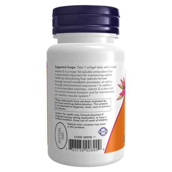 Now Foods E-400 Mixed Tocopherols - 100 sgels 2022-10-0668