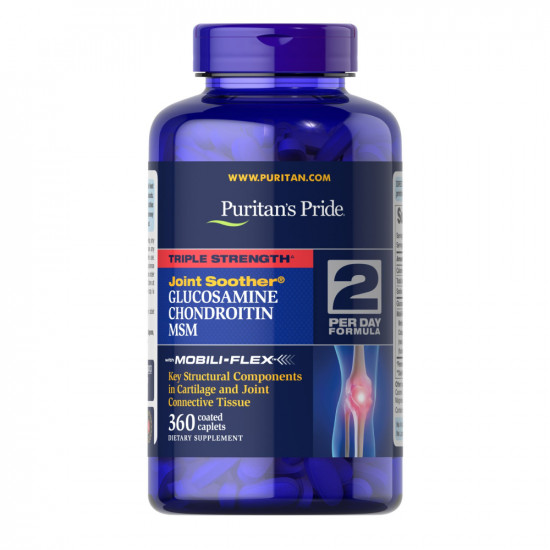 Puritans Pride Glucosamine Chondroitin MSM Triple Strength - 360 caplets 100-56-1933503-20