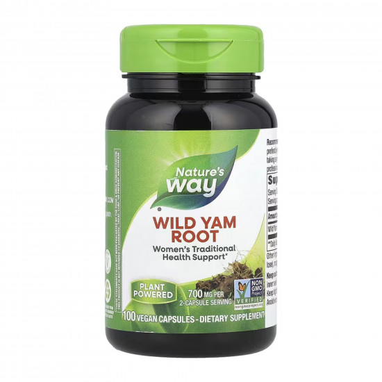 Nature's Way Wild Yam - 100 vcaps (Пошкоджена банка) 2023-10-7947