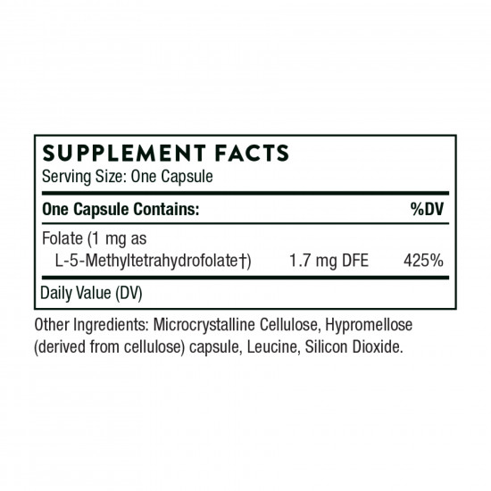 Thorne 5-MTHF 1 mg - 60 caps 2023-10-3057