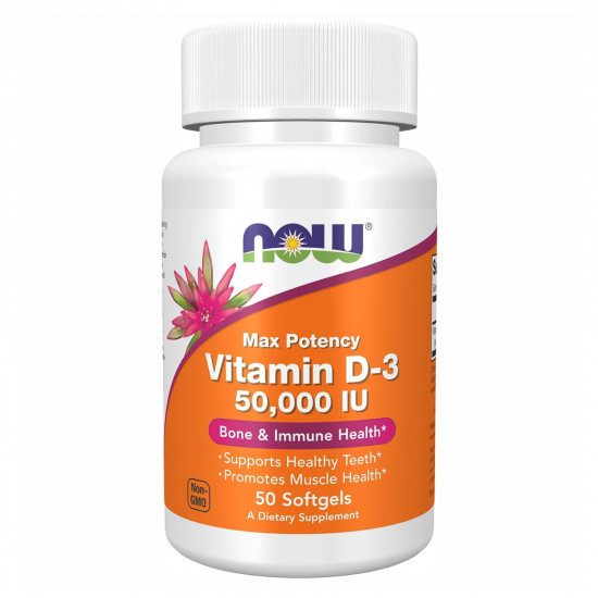 Now Foods VIT D-3 50,000 IU - 50 sgels 2022-10-0913