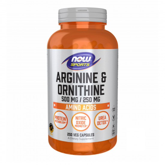 Now Foods Arginine/Ornithine - 250 vcaps 2022-10-1330