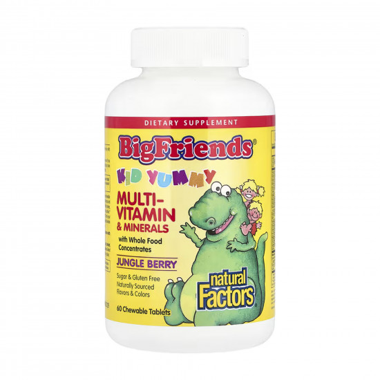 Natural Factors BigFriends Chewable Multivitamin & Minerals - 60 tabs 2023-10-6556
