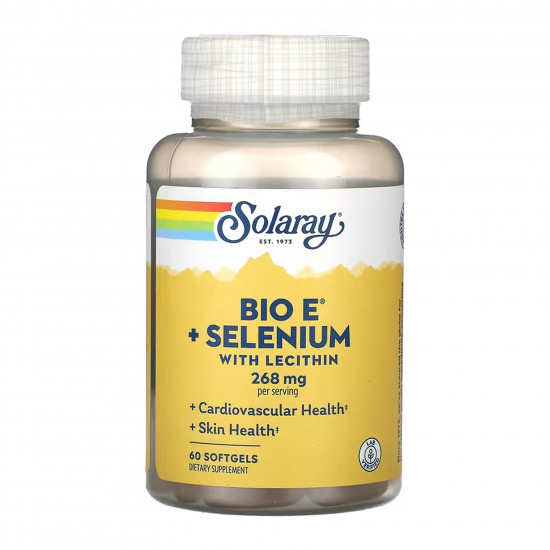 Solaray Bio Vitamin E with Selenium 268mg - 60 softgels 2023-10-6739