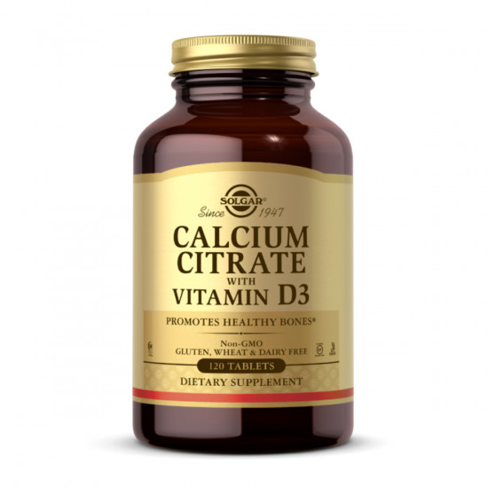 Solgar Calcium Citrate with Vitamin D3 - 120 tabs 2023-10-3673 Solgar Calcium Citrate with Vitamin D3 - 120 tabs 2023-10-3673
