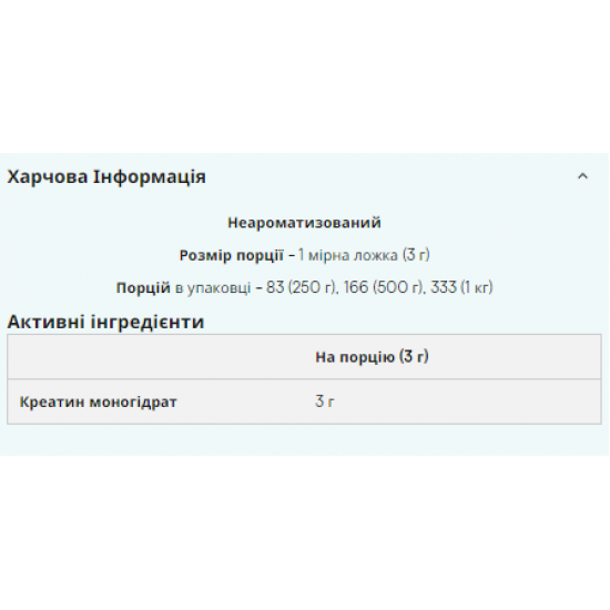 Myprotein Creatine Monohydrate - 500g (Пошкоджена упаковка) 100-22-6004495-20