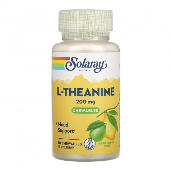 Solaray L-Theanine 200mg - 30 chewables 2023-10-6789