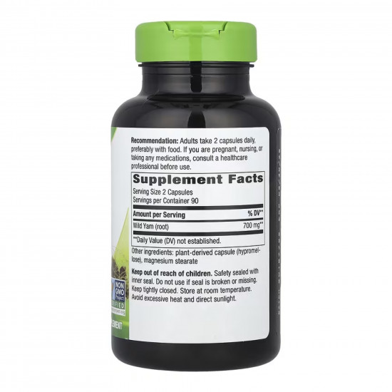 Nature's Way Wild Yam - 180 vcaps 2022-10-1115