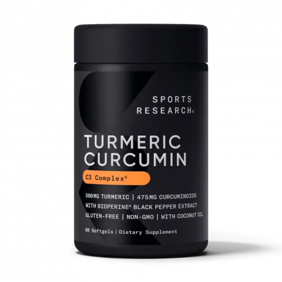 Sport Research Turmeric Curcumin C3 Complex 500mg - 60 softgels 2023-10-3440 Sport Research Turmeric Curcumin C3 Complex 500mg - 60 softgels 2023-10-3440