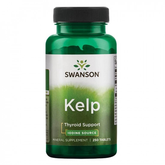 Swanson Kelp Iodine Source 225 mcg - 250 Tabs Per Bottle 100-70-7269499-20 Swanson Kelp Iodine Source 225 mcg - 250 Tabs Per Bottle 100-70-7269499-20