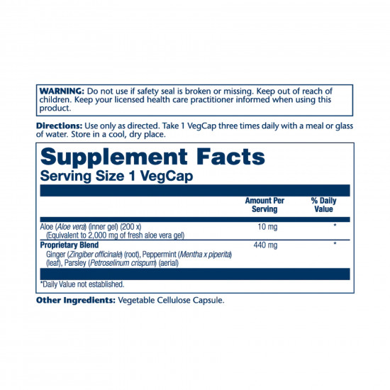 Solaray Aloe Vera Gel 2000mg - 100 vcaps 2023-10-2124