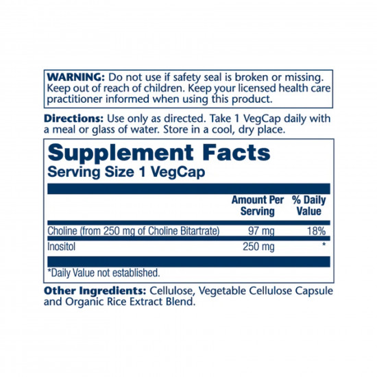 Solaray Choline & Inositol - 100 vcaps 2023-10-2386