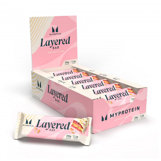 Myprotein Layered Bar - 12x60g Vanilla Birthday Cake (До 04.26) 2023-10-7636