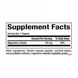 Magnesium Citrate 150mg - 180 caps (Пошкоджена банка)