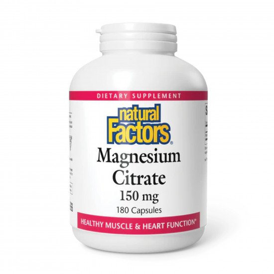 Natural Factors Magnesium Citrate 150mg - 180 caps (Пошкоджена банка) 2024-11-0528