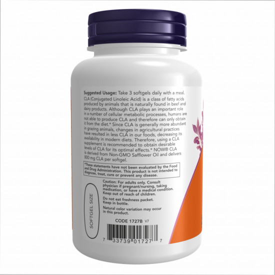 Now Foods CLA 800mg - 90 softgels 100-63-5608028-20