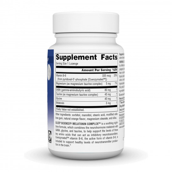 Source Naturals Sleep Science® Melatonin Complex™ 3 mg - 50 lozenges Orange 2023-10-6604