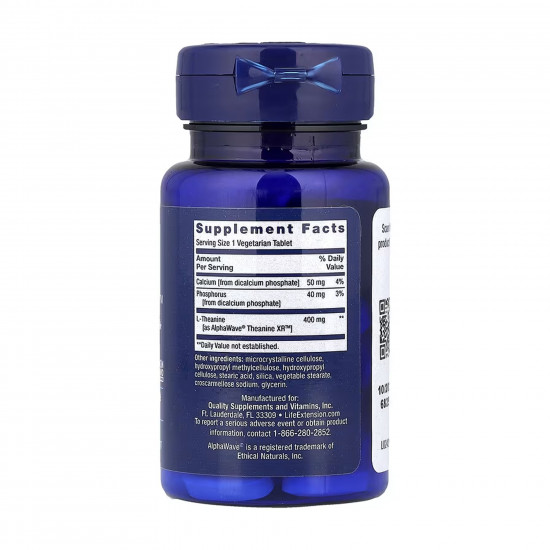 Life Extension Theanine XR™ Stress Relief - 30 vegetarian tablets (До 12.26) 2024-11-0305