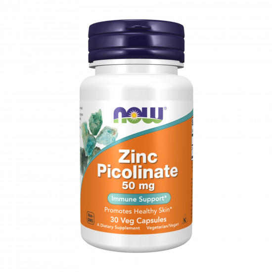 Now Foods Zinc Picolinate 50 mg - 30 vcaps (Пошкоджена банка) 2023-10-7750
