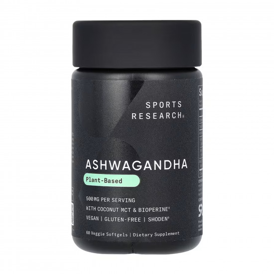 Sport Research Ashwagandha 500mg - 60 veggie softgels 2023-10-6169 Sport Research Ashwagandha 500mg - 60 veggie softgels 2023-10-6169