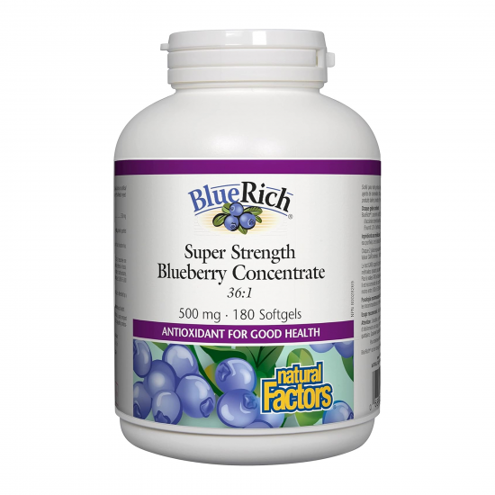 Natural Factors BlueRich 500mg - 180 softgels 2023-10-7439