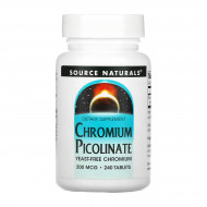 Chromium Picolinate 200 mcg, Yeast Free - 240 tabs