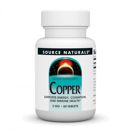 Source Naturals Copper 3mg - 60 caps 2023-10-5896