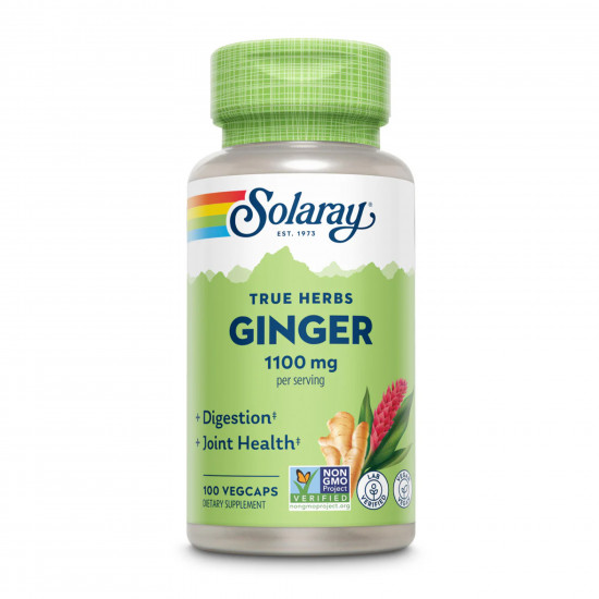 Solaray Ginger Root 1100mg (2 serv. of 550mg) - 100 vcaps 2023-10-3010
