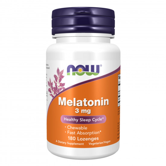 Now Foods Melatonin 3mg - 180 lozenges 100-45-9054758-20
