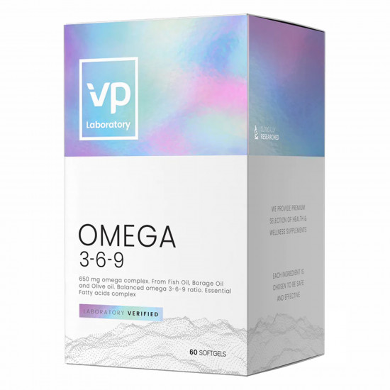 VPLab Omega 3-6-9 - 60 caps (Пошкоджена банка) 2024-11-0382