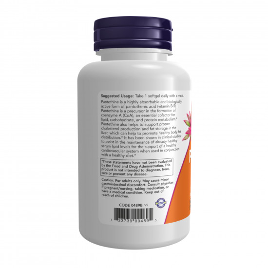 Now Foods Pantethine 600mg - 60 softgels 2023-10-3576