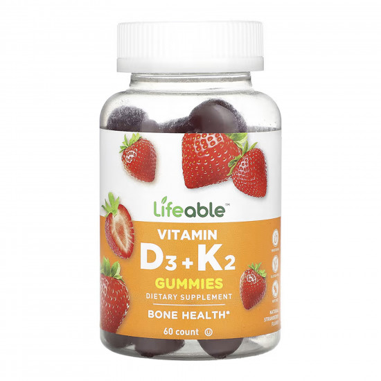 Lifeable Vitamin D3 + K2 Adult - 60 gummies 2023-10-7303