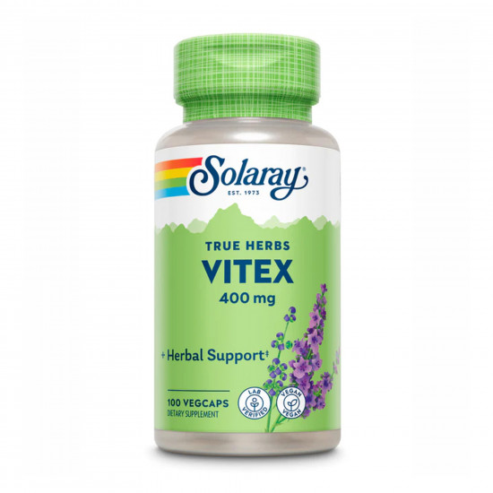 Solaray Vitex Berry Extract 400mg - 100 vcaps 2022-10-1019 Solaray Vitex Berry Extract 400mg - 100 vcaps 2022-10-1019