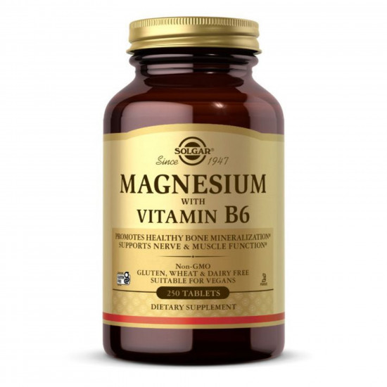 Solgar Magnesium with Vitamin B6 - 250 tabs 2023-10-3676
