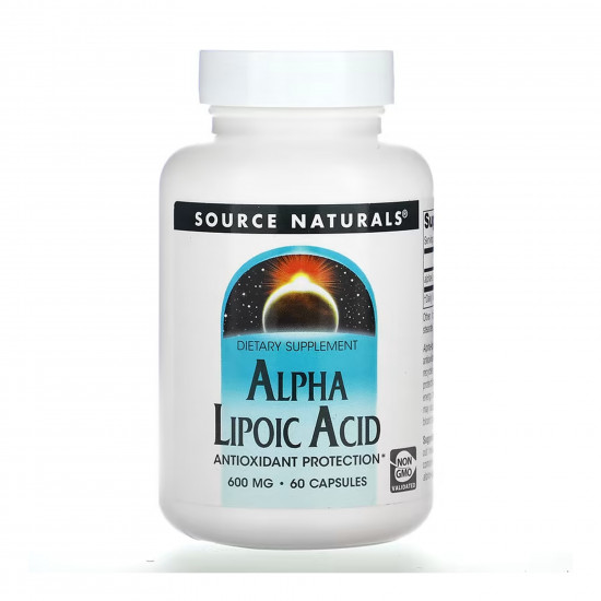 Source Naturals Alpha Lipoic Acid 600mg - 60 caps 2023-10-5556 Source Naturals Alpha Lipoic Acid 600mg - 60 caps 2023-10-5556
