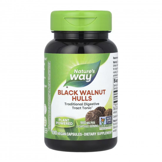Black Walnut Hulls - 100 vcaps Black Walnut Hulls - 100 vcaps