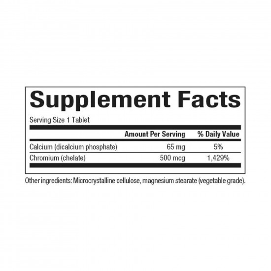 Natural Factors Chromium GTF Chelate 500mcg - 90 tabs 2023-10-3817