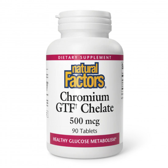 Natural Factors Chromium GTF Chelate 500mcg - 90 tabs 2023-10-3817