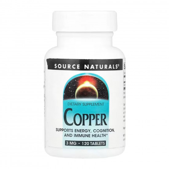 Source Naturals Copper 3mg - 120 caps 2023-10-5897