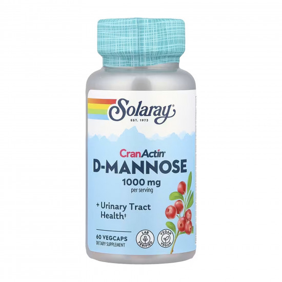 Solaray CranActin D-Mannose 1000mg - 60 vcaps 2023-10-5844