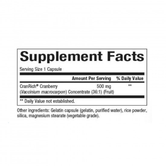 Natural Factors CranRich 500mg - 90 caps 2023-10-4054