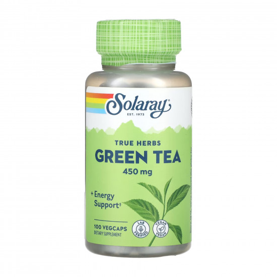 Solaray Green Tea Leaf 450mg - 100 vcaps 2023-10-3011