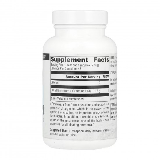 Source Naturals L-Ornithine - 100g 2023-10-5277