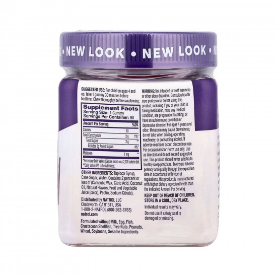 NATROL Kids Melatonin 1mg - 90 gummies 2023-10-6215