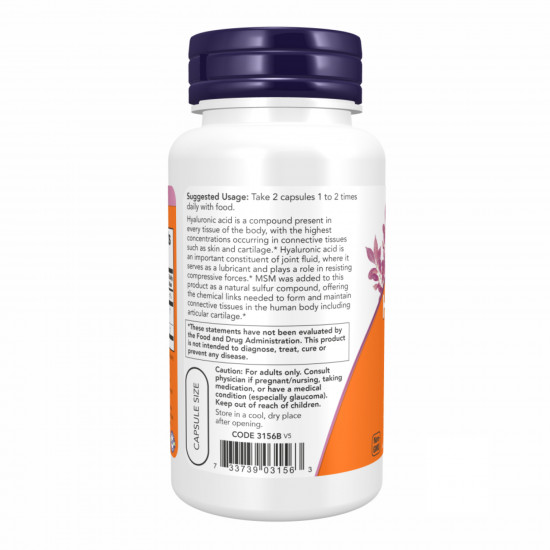 Now Foods Hyaluronic Acid 50 mg - 60vcaps 2022-10-0094