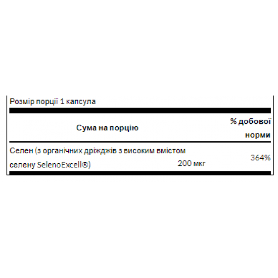Swanson Selenoexcell Selenium 200mcg - 60caps 100-90-5975841-20