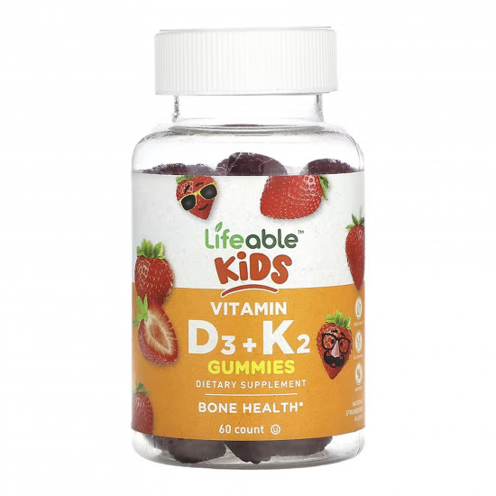 Lifeable Vitamin D3 + K2 Kids - 60 gummies 2023-10-7304
